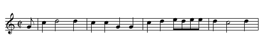 Hook and Line - staff notation
