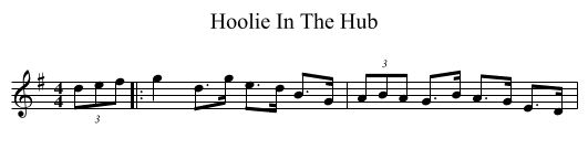 Hoolie In The Hub - staff notation