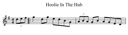 Hoolie In The Hub - staff notation