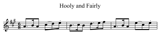 Hooly and Fairly - staff notation