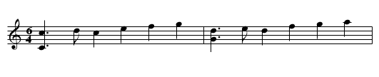 Hooly and Fairly - staff notation