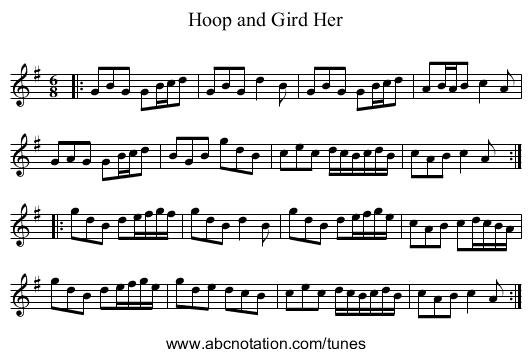 Hoop and Gird Her - staff notation
