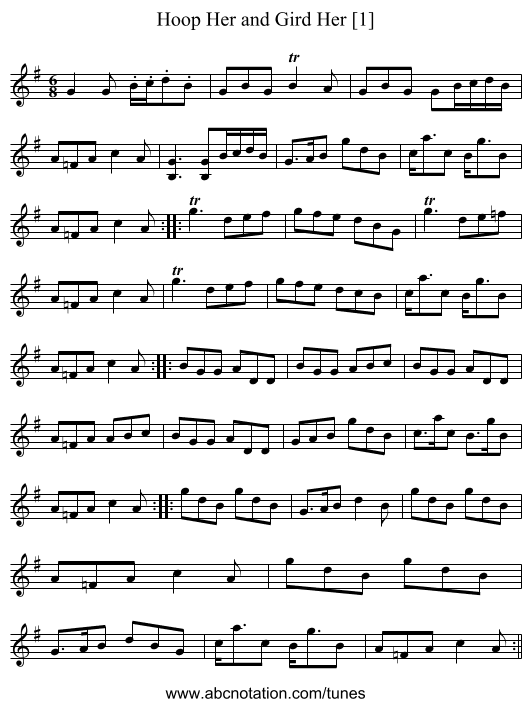 Hoop Her and Gird Her [1] - staff notation