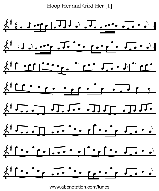 Hoop Her and Gird Her [1] - staff notation