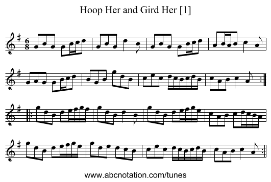 Hoop Her and Gird Her [1] - staff notation
