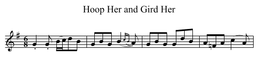 Hoop Her and Gird Her - staff notation