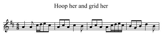 Hoop her and grid her - staff notation
