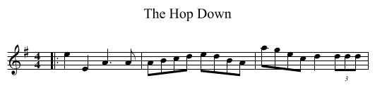 Hop Down, The  - staff notation