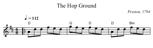 Hop Ground, The - staff notation