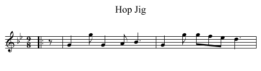 Hop Jig - staff notation