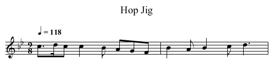 Hop Jig - staff notation