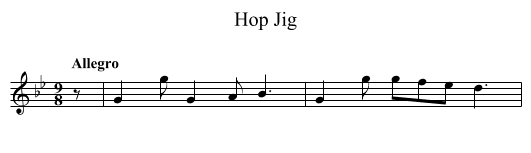 Hop Jig - staff notation