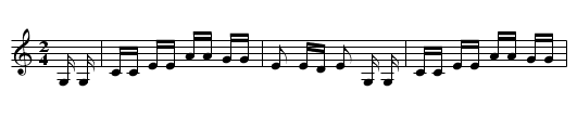 Hop Up, My Ladies - staff notation