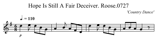 Hope Is Still A Fair Deceiver. Roose.0727 - staff notation