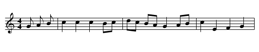 Hope the Hermit - staff notation