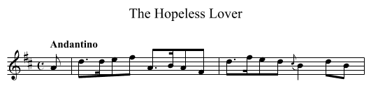 Hopeless Lover, The - staff notation