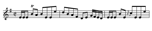 Hopetoun House - staff notation