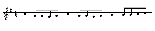 HOPP MARJAENCHE - staff notation