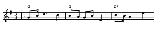 Hoppa Kona - staff notation