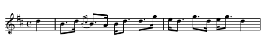 Hopping Biddy - staff notation