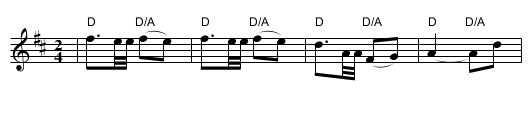 Hoppvals - staff notation