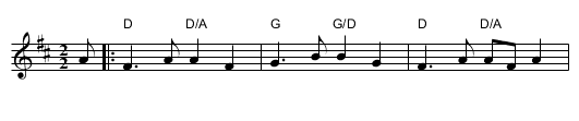 Hoppvals - staff notation