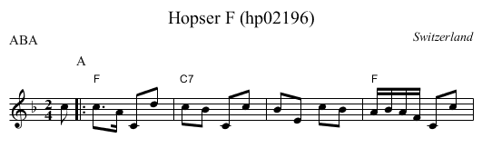 Hopser F (hp02196) - staff notation