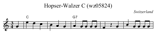 Hopser-Walzer C (wz05824) - staff notation