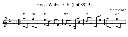 Hops-Walzer CF  (hp08929) - staff notation