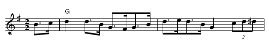 Hopwas Hornpipe - staff notation