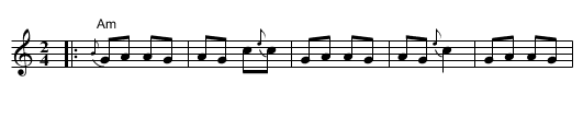 Hora Agadati (Am) - staff notation