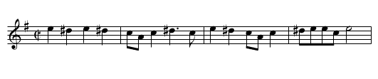 Hora ca din la caval - staff notation