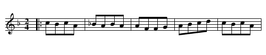Hora de la Bascov - staff notation