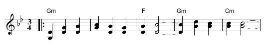 Hora de la Munte - staff notation