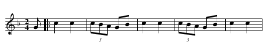 Hora de Mina - staff notation