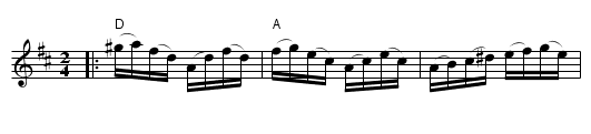Hora din Maurodin - staff notation