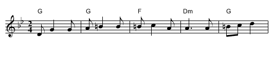 Hora Fetelor - staff notation