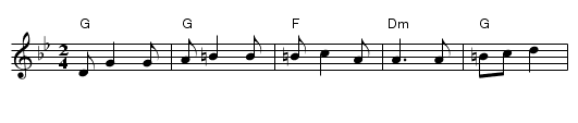 Hora Fetelor - staff notation