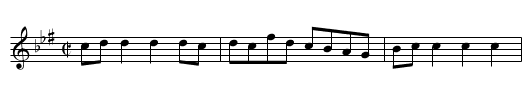 Hora floraselor - staff notation