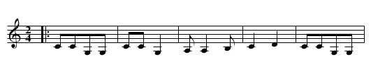 Hora Hasor - staff notation