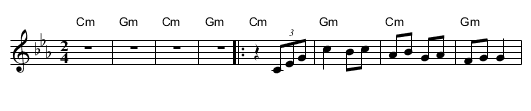 Hora Lautareasca din Dolj - staff notation