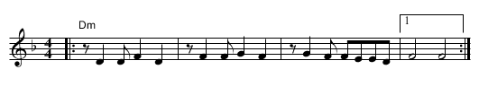 Hora Mechudeshet - staff notation