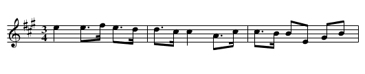 Horga Dur - staff notation