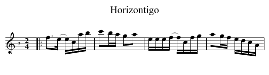 Horizontigo - staff notation