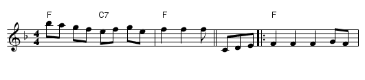 horlepiep - staff notation
