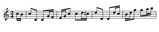 Horlepyp - staff notation