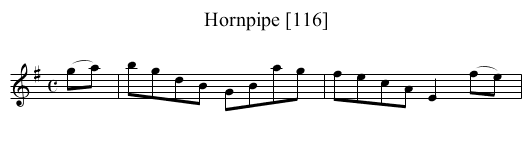 Hornpipe [116] - staff notation