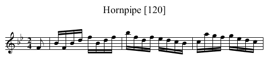Hornpipe [120] - staff notation