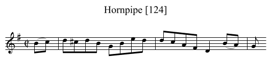 Hornpipe [124] - staff notation