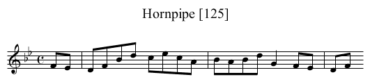 Hornpipe [125] - staff notation
